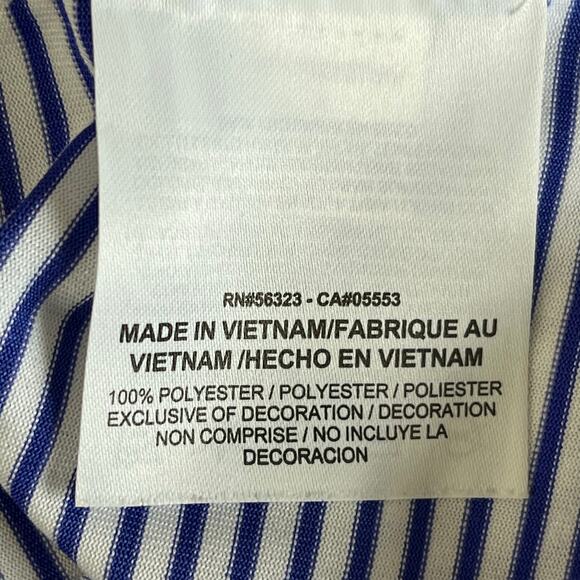 Nike Golf Blue White Stripe‎ Sleeveless Polo Large - Picture 8 of 10